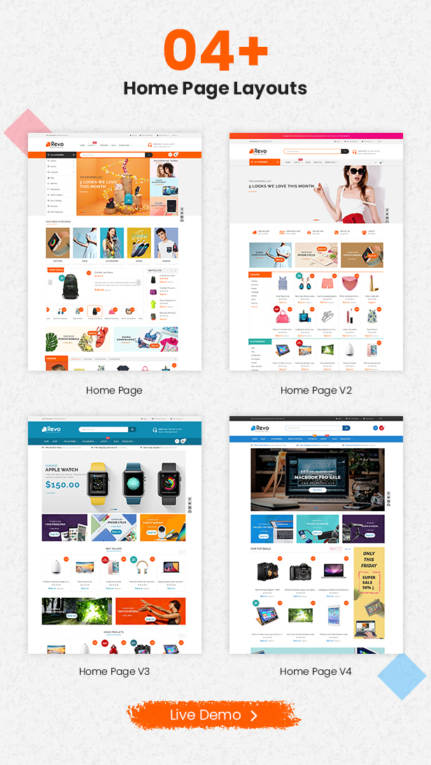 Revo – Multipurpose Stencil Responsive BigCommerce Theme & Google AMP Ready