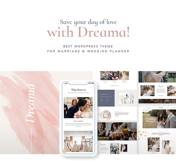 Dreama – Engagement & Wedding Planner WordPress Theme