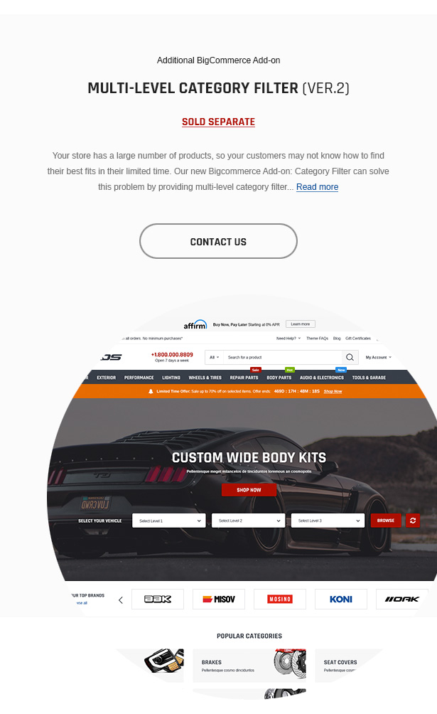 Cars & Auto Parts Automotive BigCommerce Theme (Stencil Ready)