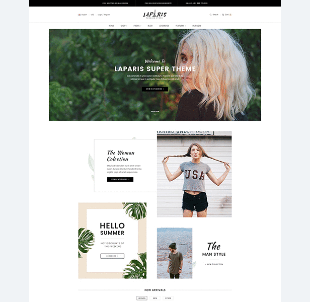 LaParis – Simple Creative Responsive BigCommerce Theme – Stencil Based